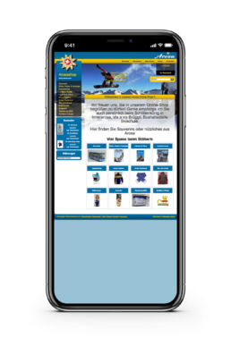 arosershop.ch und arosashop.ch screenshot sortiment mobile ansicht online shop arosa